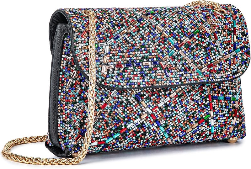 BBTT.ful Shoulder Bags Crossbody Bag Purses Handbags Crystals Rhinestone Evening Bag for Women Clutch Purse with Chain - Image 1